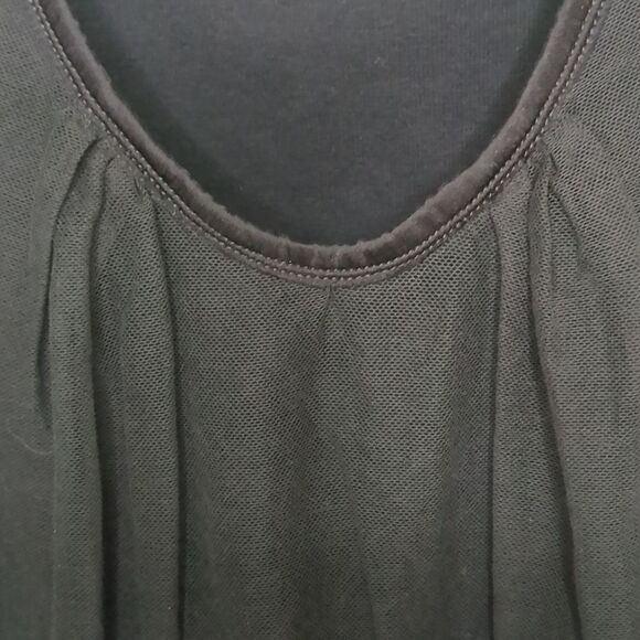 Brunello Cucinelli Black Layered Minimalist Silk Shell - Picture 3 of 10